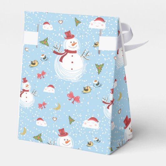 Weihnachtsschneemann Geschenkschachtel (Rückseite)