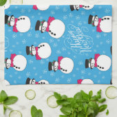Weihnachtsschneemann Geschirrtuch (Gefaltet)