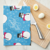 Weihnachtsschneemann Geschirrtuch (Viertel Falte)