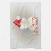 Weihnachtsschneemann Geschirrtuch (Vertikal)