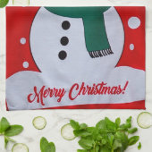 Weihnachtsschneemann Geschirrtuch (Gefaltet)