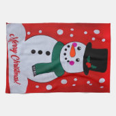 Weihnachtsschneemann Geschirrtuch (Horizontal)