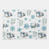 Weihnachtsschneemann Geschirrtuch (Horizontal)