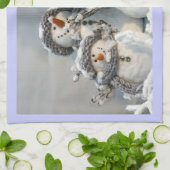 WeihnachtsSchneemann-Geschirrtuch Geschirrtuch (Gefaltet)