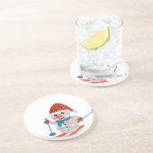 Weihnachtsschneemann Getränkeuntersetzer (Seite)