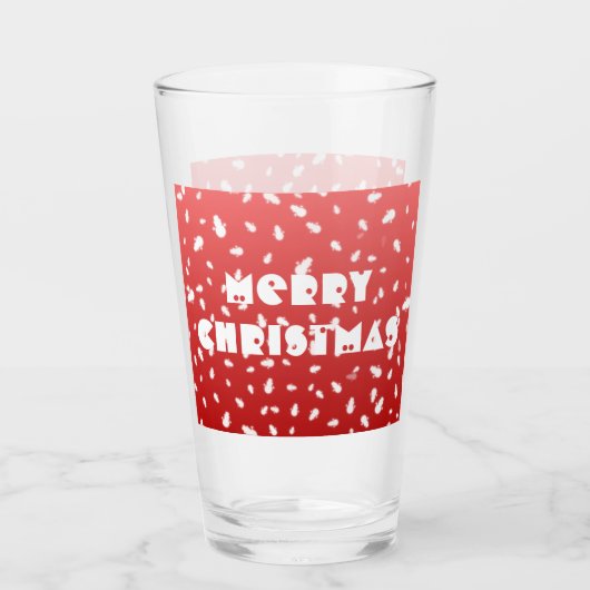 Weihnachtsschneemann Glas (Vorderseite)