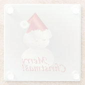 Weihnachtsschneemann Glasuntersetzer (Rückseite)