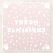 Weihnachtsschneemann Glasuntersetzer (Rückseite)