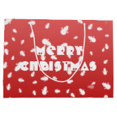 Weihnachtsschneemann Große Geschenktüte (Rückseite)