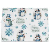 Weihnachtsschneemann Große Geschenktüte (Vorderseite)