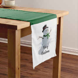 Weihnachtsschneemann Großer Tischläufer