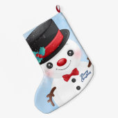 Weihnachtsschneemann Großer Weihnachtsstrumpf (Rückseite (Hängend))