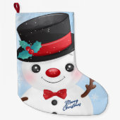 Weihnachtsschneemann Großer Weihnachtsstrumpf (Vorderseite)