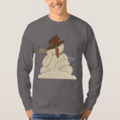 Weihnachtsschneemann Holiday Cartoon T - Shirt (Vorderseite)