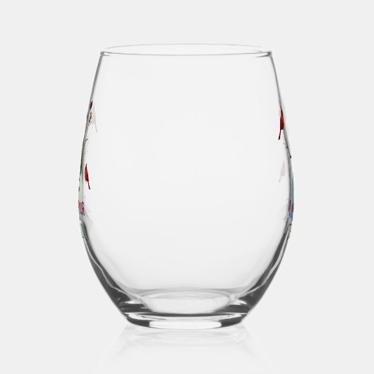 Weihnachtsschneemann Holiday Stemless Weinglas Ohne Stiel (Rechts)