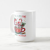 Weihnachtsschneemann Ich finde, dass Meltdown Kaka Kaffeetasse (Vorderseite Links)