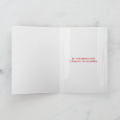 Weihnachtsschneemann im Fenster Karte (Innenseite)