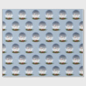 Weihnachtsschneemann in Snow Globe Geschenkpapier (Flach)