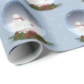 Weihnachtsschneemann in Snow Globe Geschenkpapier (Rolleneckpunkt)