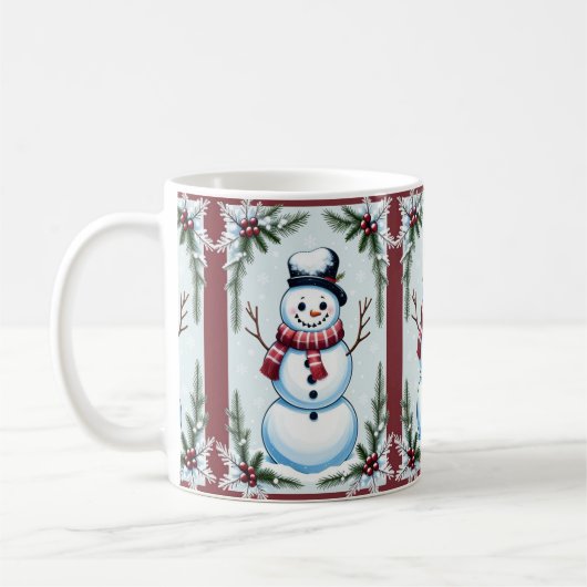 Weihnachtsschneemann Kaffeetasse (Links)