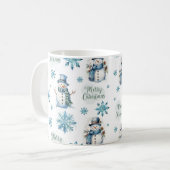 Weihnachtsschneemann Kaffeetasse (Vorderseite Links)