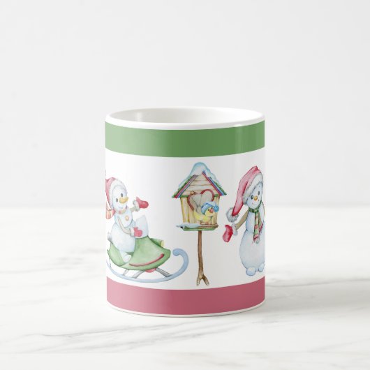 Weihnachtsschneemann Kaffeetasse (Mittel)