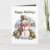 Weihnachtsschneemann Karte (Vorderseite)