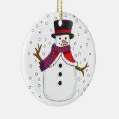 Weihnachtsschneemann Keramik Ornament (Rechts)