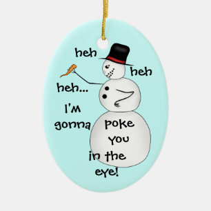 Weihnachtsschneemann Keramik Ornament