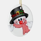 Weihnachtsschneemann Keramik Ornament (Rechts)
