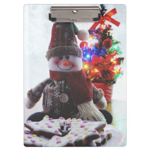 WEIHNACHTSSCHNEEMANN  KLEMMBRETT