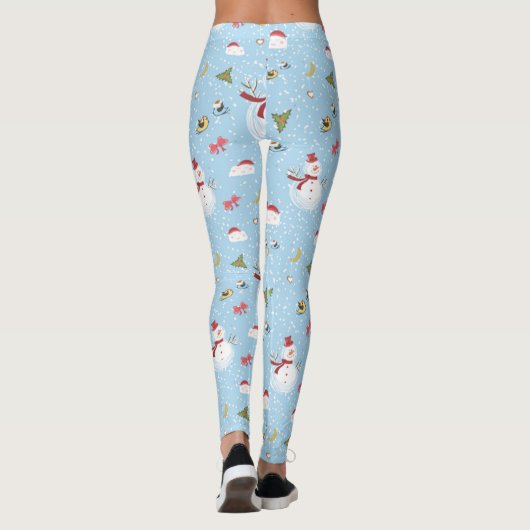 Weihnachtsschneemann Leggings (Rückseite)