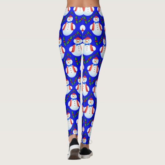 Weihnachtsschneemann-Leggings Leggings (Rückseite)