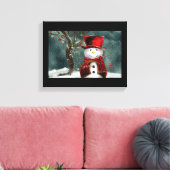 Weihnachtsschneemann Leinwanddruck (Insitu (Wohnzimmer))