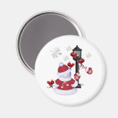 Weihnachtsschneemann Magnet (Vorderseite/Rückseite)