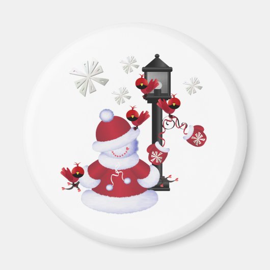 Weihnachtsschneemann Magnet (Vorne)