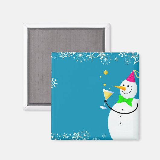 Weihnachtsschneemann Magnet (Vorderseite/Rückseite)