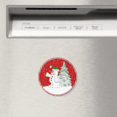 Weihnachtsschneemann Magnet (In Situ (Geschirrspüler))