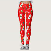 Weihnachtsschneemann, Männer Frauen & Kinder, Weih Leggings (Vorderseite)