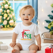 Weihnachtsschneemann mit Babyname