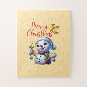 Weihnachtsschneemann mit Bells Festivals Puzzle