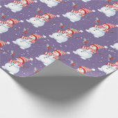 Weihnachtsschneemann mit Bird Geschenkpapier (Ecke)