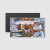 Weihnachtsschneemann mit Birds Magnet (Vorne/Hinten)