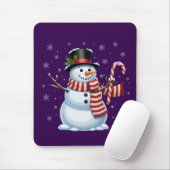 Weihnachtsschneemann mit Candy Cane & Top Mousepad (Mit Mouse)