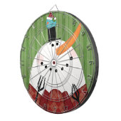 WeihnachtsSchneemann mit Gesang-Vogel Dartscheibe (Vorderseite rechts)