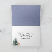 Weihnachtsschneemann mit Geschenken Feiertagskarte (Innenseite)