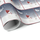 Weihnachtsschneemann mit Gold Star Geschenkpapier (Rolleneckpunkt)