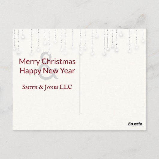 Weihnachtsschneemann mit Gold Star Postkarte (Rückseite)