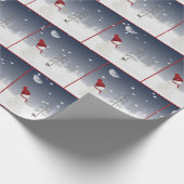 Weihnachtsschneemann mit Goldstar-Wrapping Paper Geschenkpapier (Ecke)