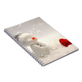 Weihnachtsschneemann mit Heartwarming-Liebe Notizblock (Rechte Seite)